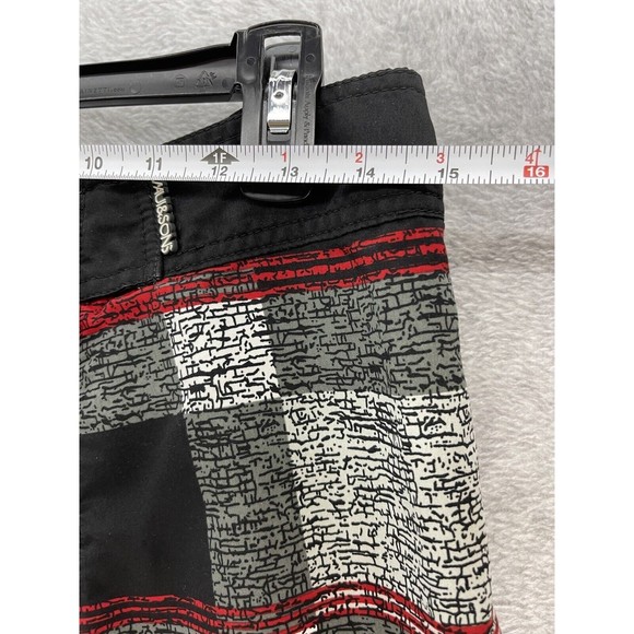 Maui and Sons Men's Board Shorts Red Black Check Size Small - Picture 10 of 10